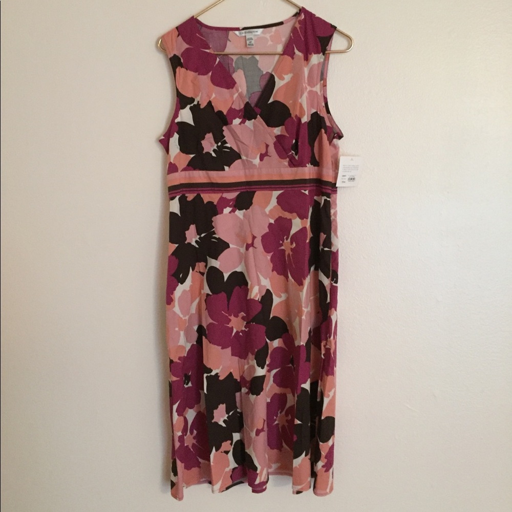 NWT Croft & Barrow Sleeveless Floral Dress 14P